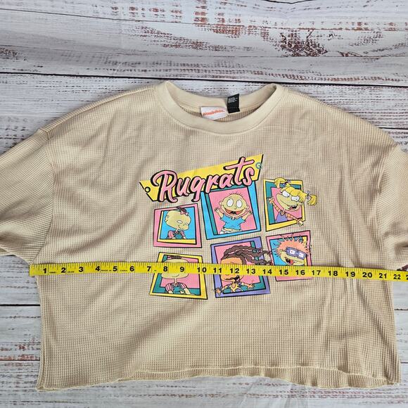 Nickelodeon Rugrats Cartoon Graphic Thermal M/L Long Sleeve Crop Animated 90's - Picture 7 of 9